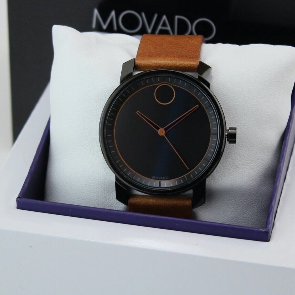 Movado Brown Leather Men's Bold Watch